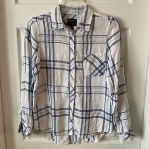 Twelve By Ontwelfth Women’s Button Up Shirt Plaid Long Sleeve Size Small Light